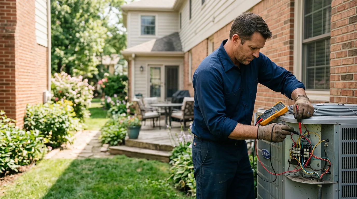 HVAC technician working near Hartman, AR